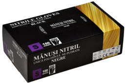 [302061] MANUSI NITRIL NEPUDRATE NEGRE S (061) 100 BUC/CUT