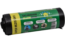 [702132] SACI MENAJ NEGRI LDPE 35 L 15 BUC/SET